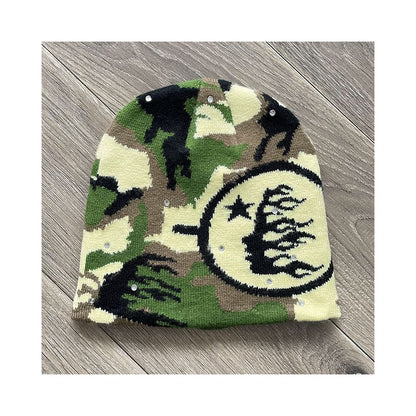 Hellstar Studios logo Sports Flame Beanie knitted image 3