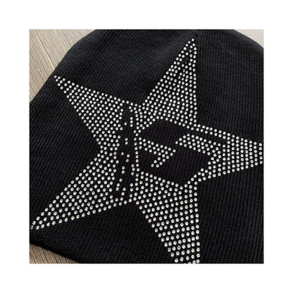 Sp5der worldwide 555555 rhinestone knitted yarn cold hat image 3