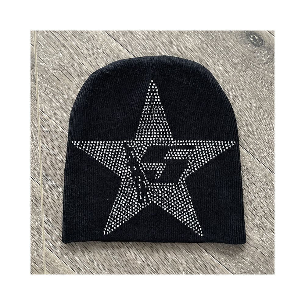 Sp5der worldwide 555555 rhinestone knitted yarn cold hat image 4