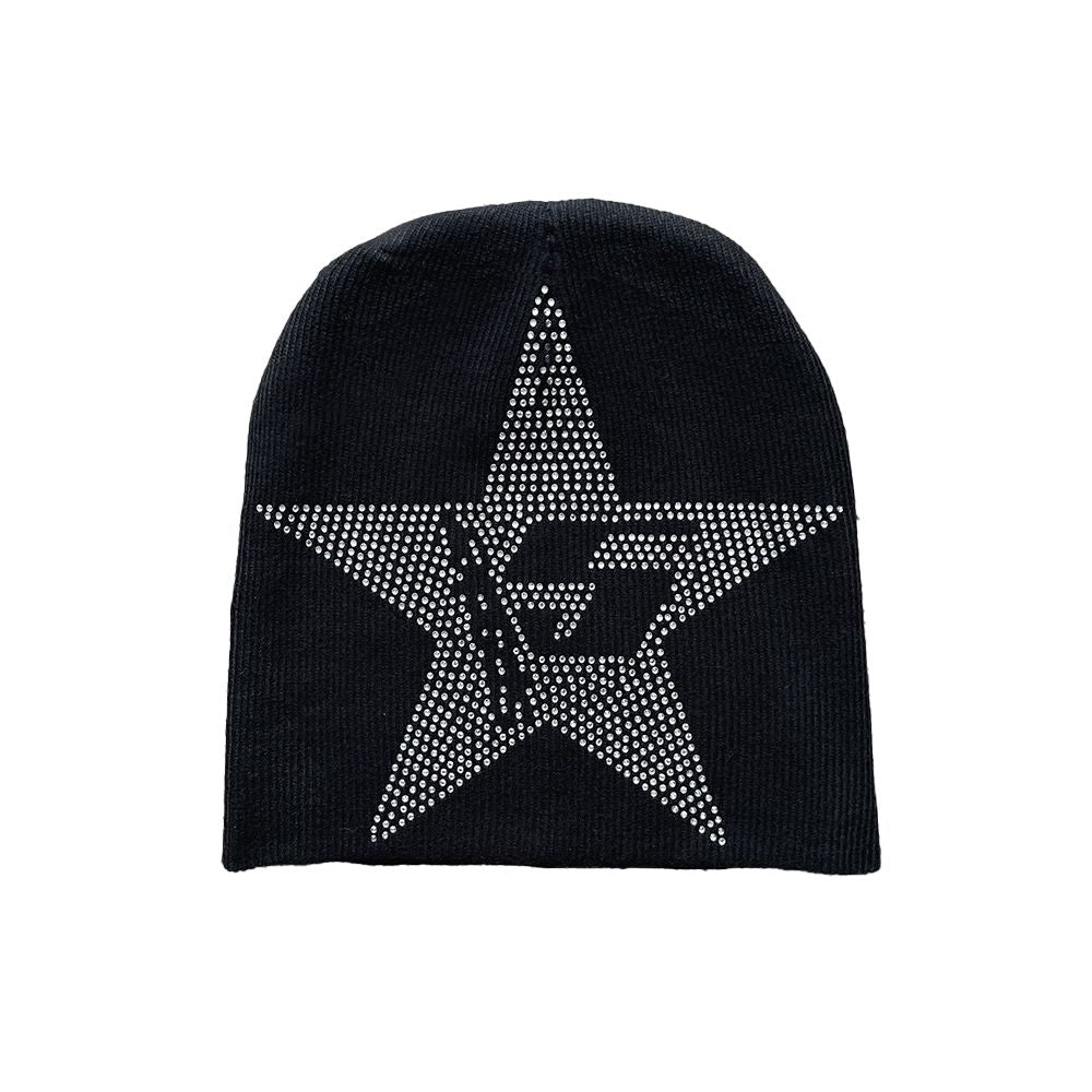 Sp5der worldwide 555555 rhinestone knitted yarn cold hat image 5