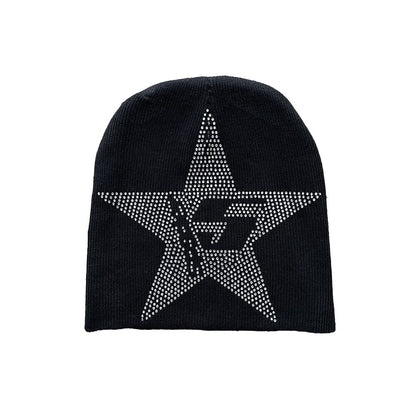 Sp5der worldwide 555555 rhinestone knitted yarn cold hat image 5