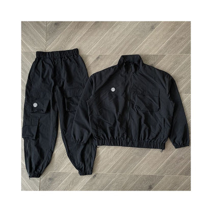 Glo Gang The Glory Full Zip small logo casual windbreaker jacket long pants set image 0