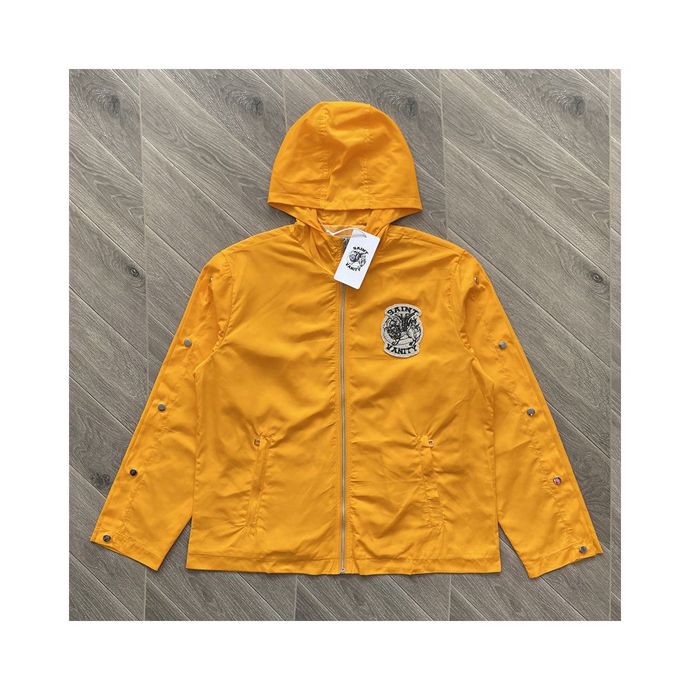 SAINT VANITY Embroidered Buckle Sports Style Casual Windbreaker Coat Pants Set