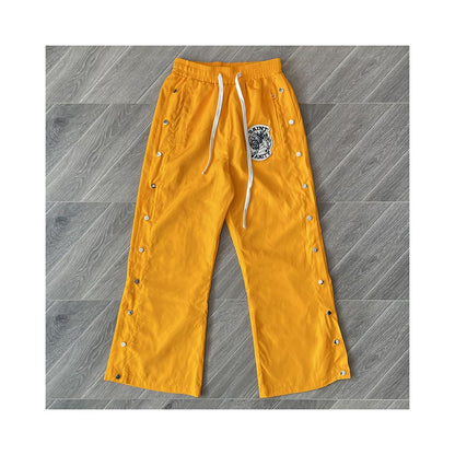 SAINT VANITY Embroidered Buckle Sports Style Casual Windbreaker Coat Pants Set