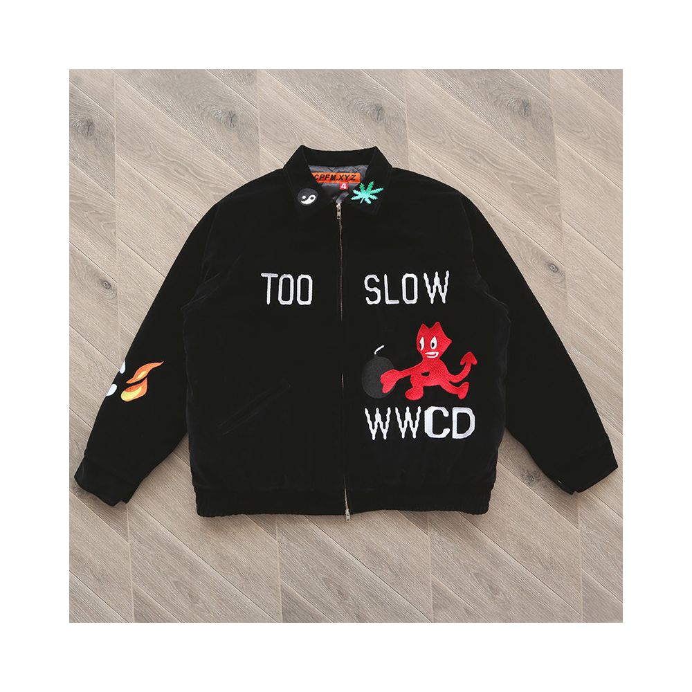 CPFM XYZ Commemorative Embroidered Short Stand up Collar Jacket Youthful and Popular Bright Embroidered Coat image 1