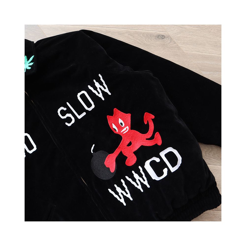 CPFM XYZ Commemorative Embroidered Short Stand up Collar Jacket Youthful and Popular Bright Embroidered Coat image 3