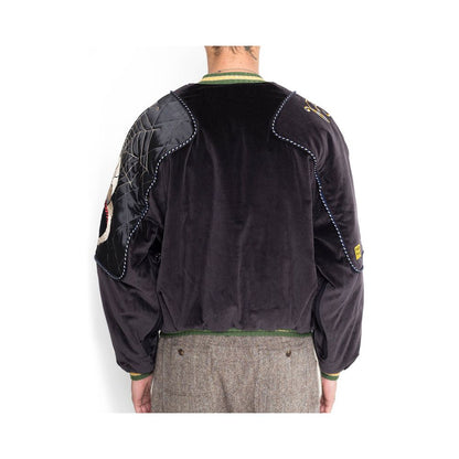 Kapital Kountry Hirata Embroidered Skull Pillow Velvet Men s and Women s Jacket image 2