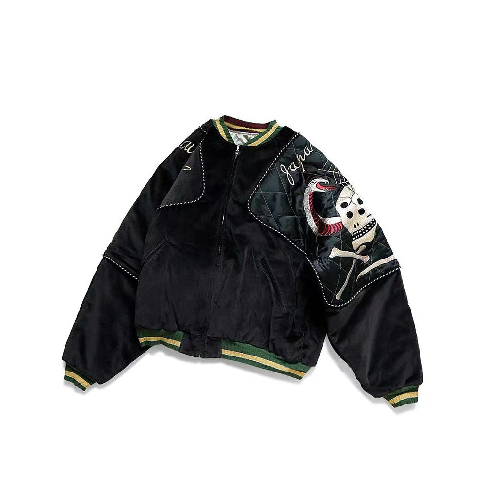 Kapital Kountry Hirata Embroidered Skull Pillow Velvet Men s and Women s Jacket image 4