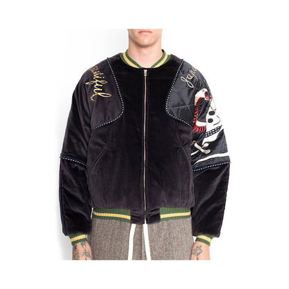 Kapital Kountry Hirata Embroidered Skull Pillow Velvet Men s and Women s Jacket image 0