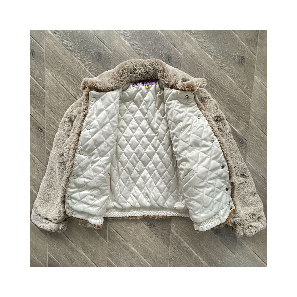 Same style CPFM XYZ Bigfoot Jacket by Fei Dong imitation lamb wool embroidered jacket on both sides outerwear image 4