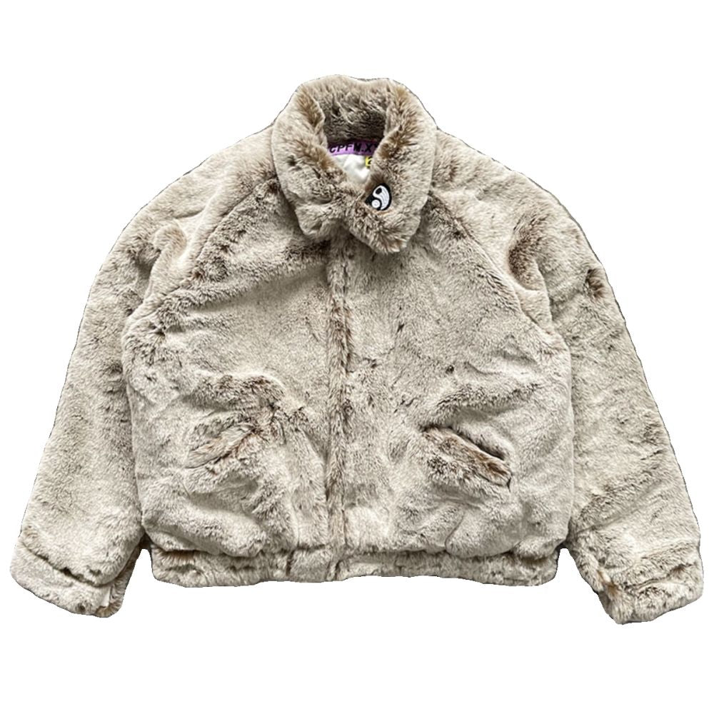 Same style CPFM XYZ Bigfoot Jacket by Fei Dong imitation lamb wool embroidered jacket on both sides outerwear image 5