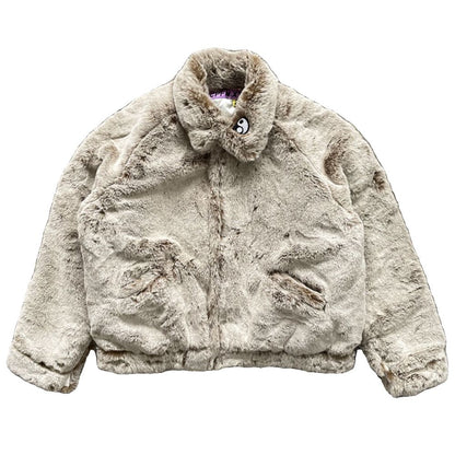 Same style CPFM XYZ Bigfoot Jacket by Fei Dong imitation lamb wool embroidered jacket on both sides outerwear image 5