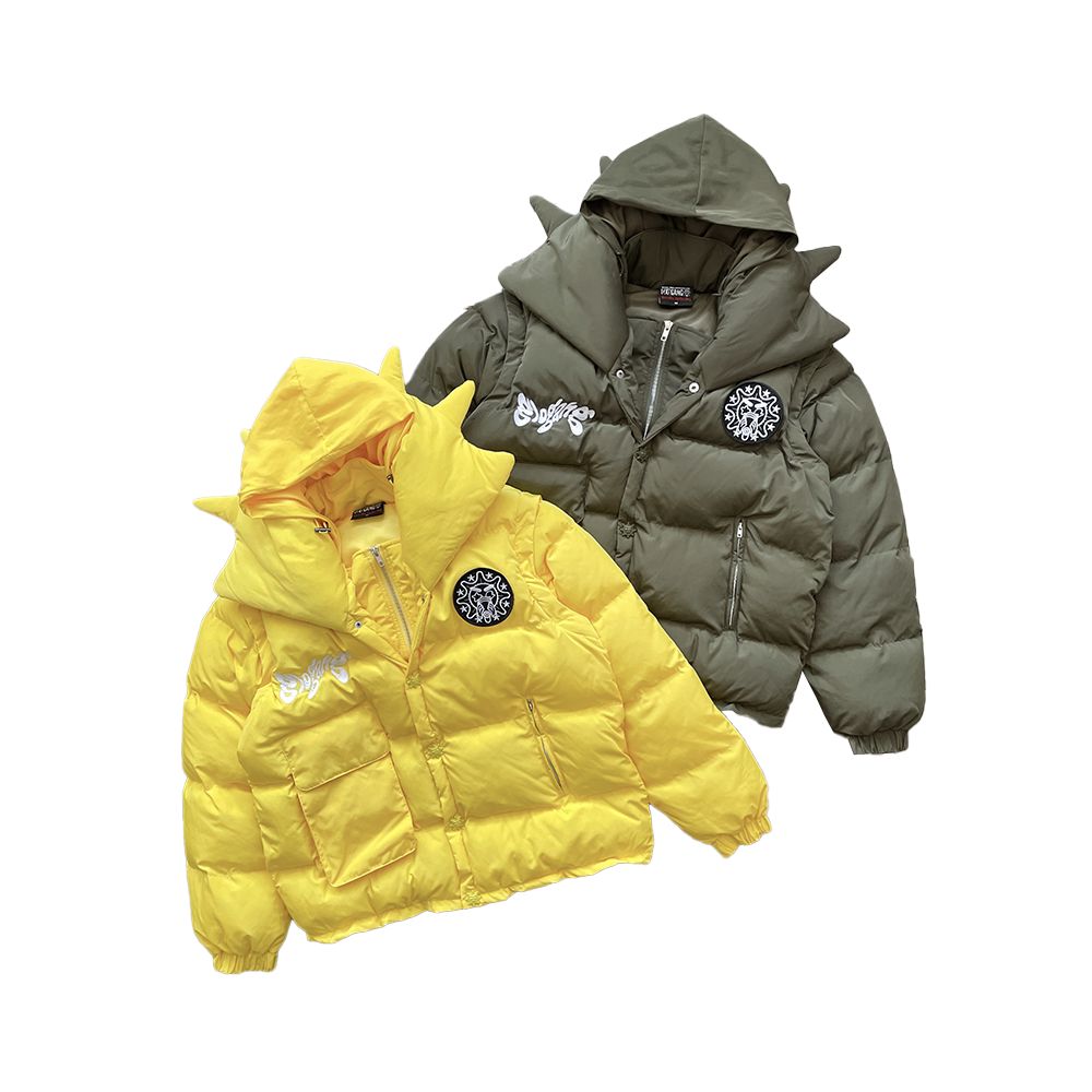 GLO GANG vest jacket embroidery craft vest style jacket cotton coat jacket sleeve detachable image 4