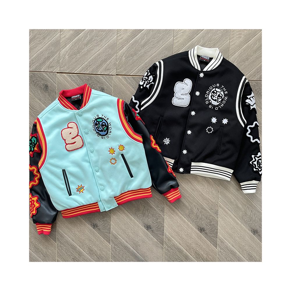 GLO GANG Heavy duty fully embroidered baseball wool sports jacket for men and women image 0