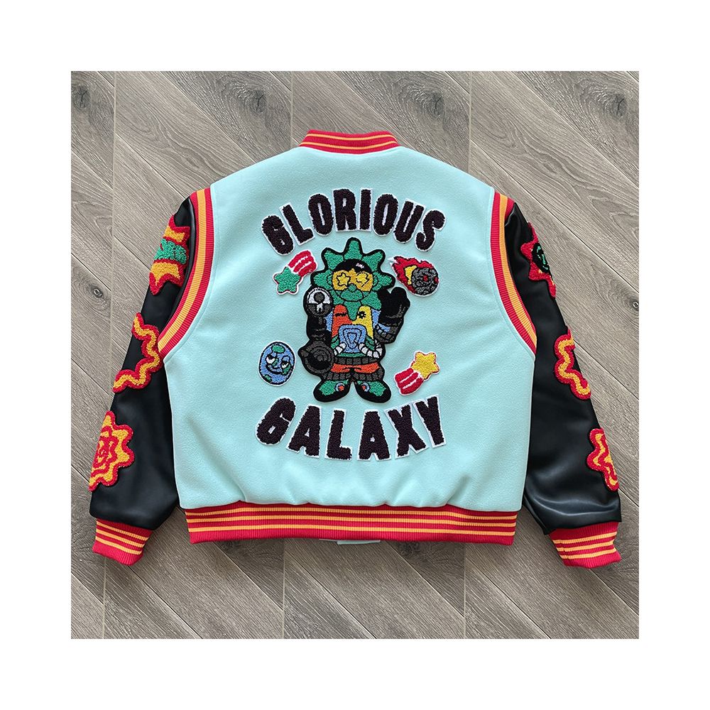 GLO GANG Heavy duty fully embroidered baseball wool sports jacket for men and women image 2