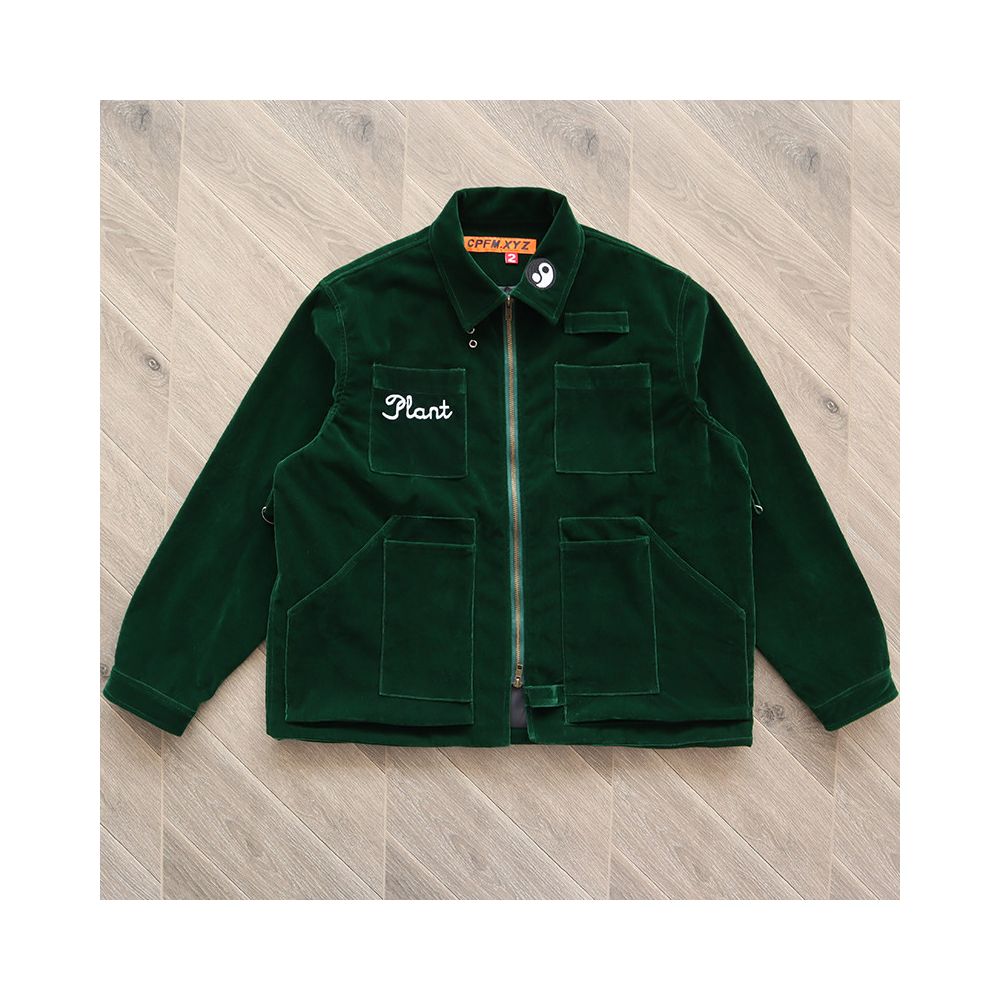 CPFM XYZ Suede Knowledge Jacket suede embroidery zipper collaboration jacket jacket image 1