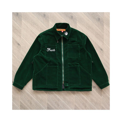 CPFM XYZ Suede Knowledge Jacket suede embroidery zipper collaboration jacket jacket image 1