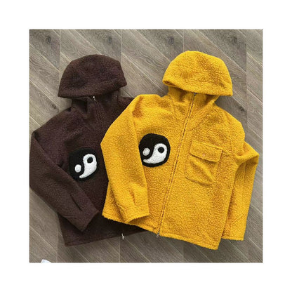 CPFM XYZ Fuzzy Balance Jacket with Tai Chi Embroidery Unisex Hooded Jacket image 0
