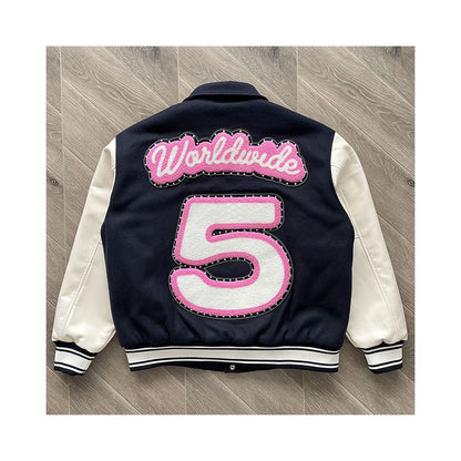 Sp5der worldwide 555555 Jacket European and American high street embroidered men s and women s jacket image 2