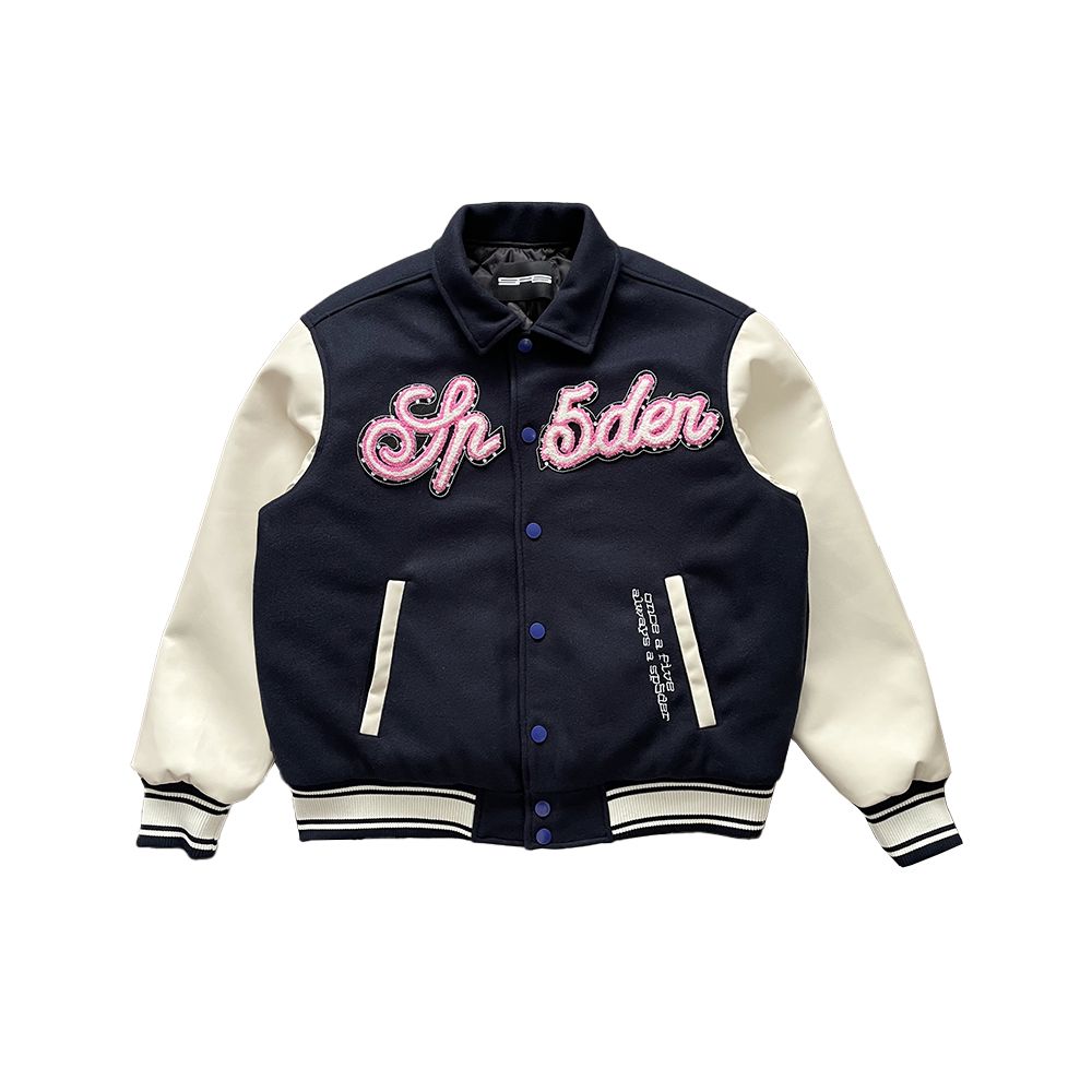 Sp5der worldwide 555555 Jacket European and American high street embroidered men s and women s jacket image 5