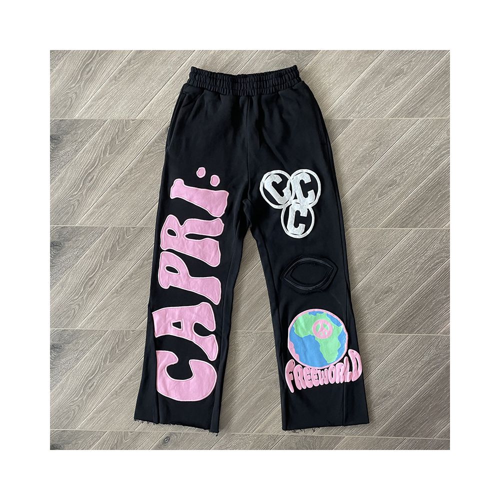 Hellstar Studios Project Capri Flared pants with horn splicing sports pants image 4