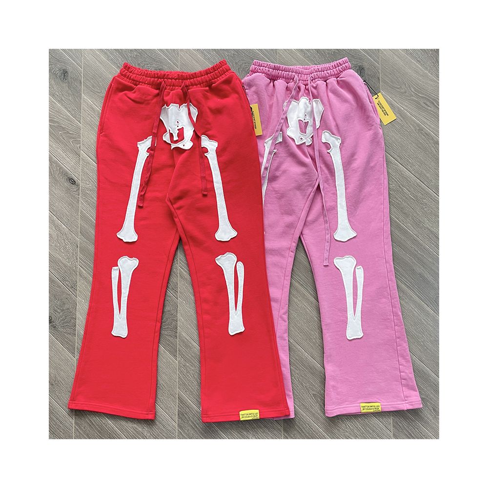 That s an Awful Lot of Cough Syrup Skeleton Embroidered Crack Printed Casual Pants image 0