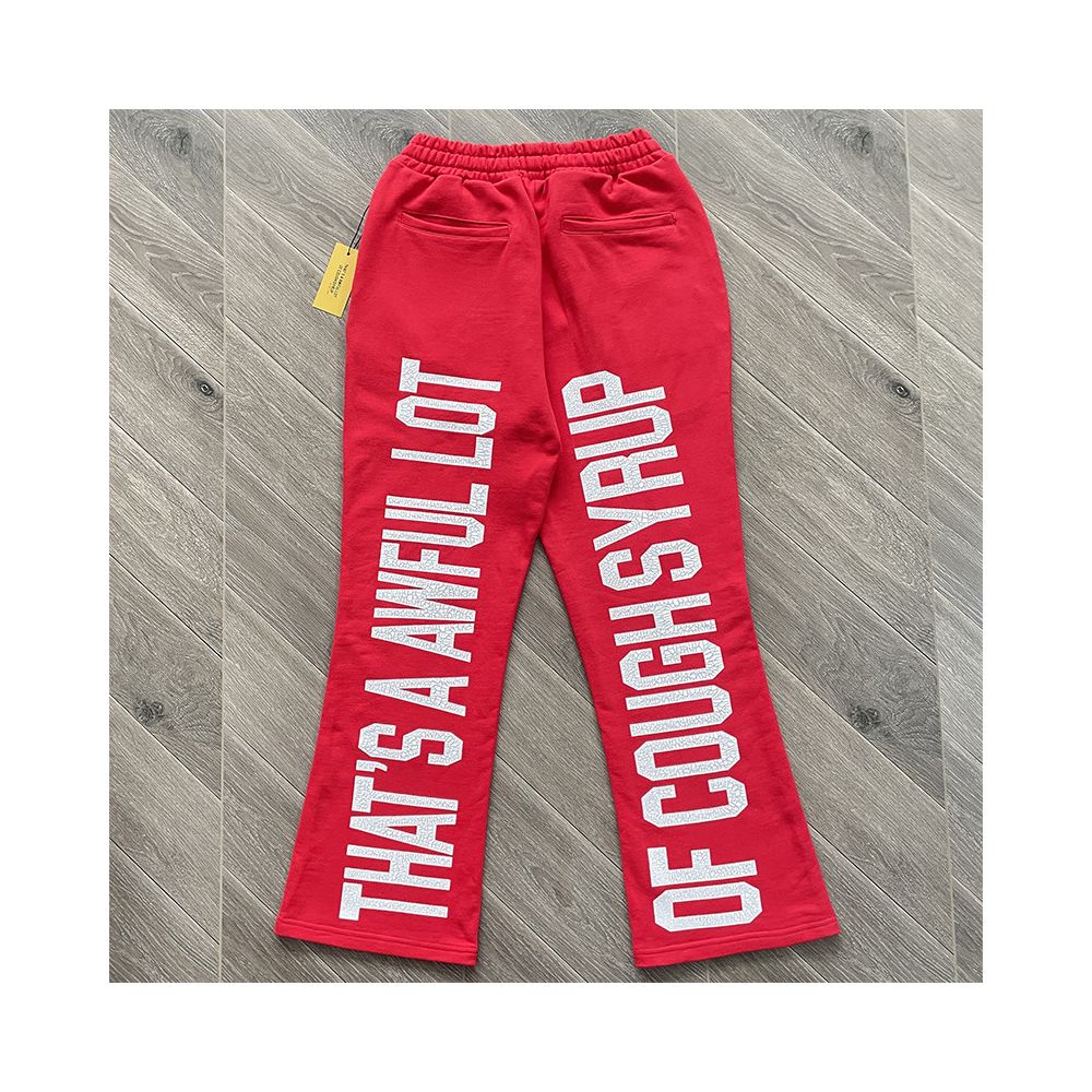 That s an Awful Lot of Cough Syrup Skeleton Embroidered Crack Printed Casual Pants image 2