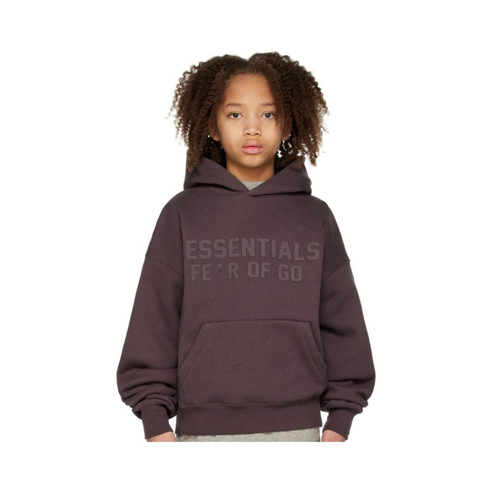 Fashion brand children s clothing ESSENTIALS letter autumn and winter clothing European and American men s and women s loose hooded and velvet sweatshirt set
