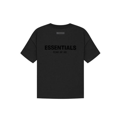 Trendy brand Essentials new children s clothing summer wear street plush letter T shirt children s short sleeved parent child wear