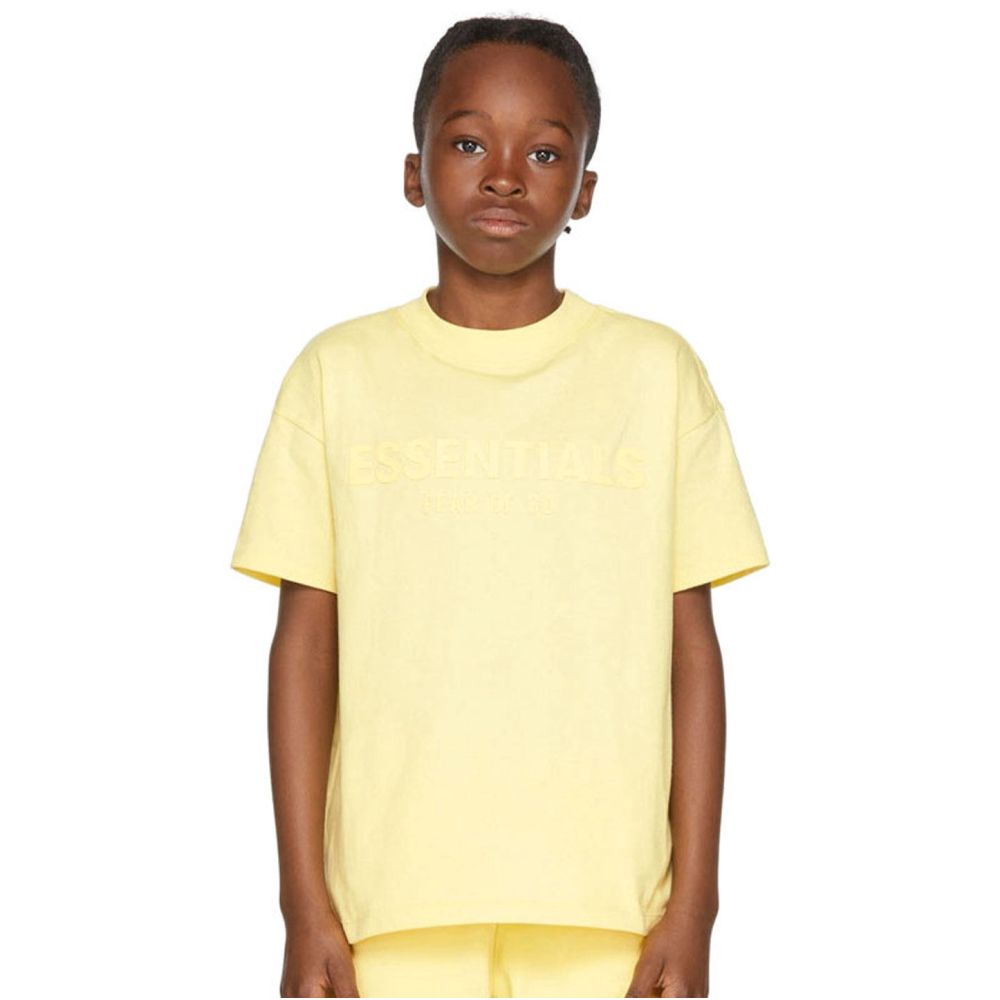 European and American ESSENTIALS new children s clothing letter T shirt trendy brand men s and women s summer clothing short sleeved set