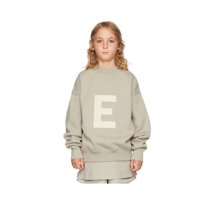 Children s clothing ESSENTIALS E shaped plush round neck and fleece hoodie for boys and girls explosive street European and American trendy brands image 1