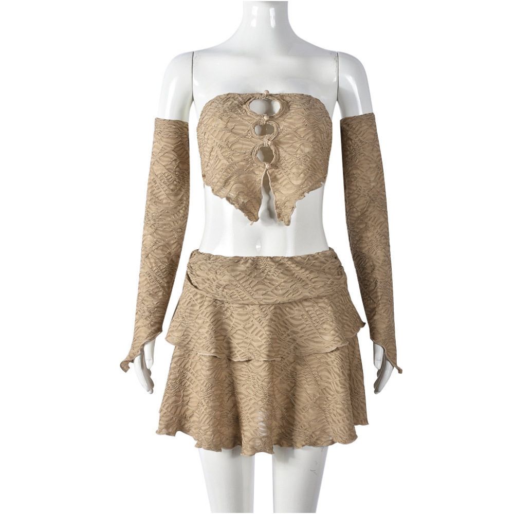 Wasteland inspired trendy and sexy women s clothing featuring a unique off the shoulder design that flatters the figure with a slimming top and short skirt