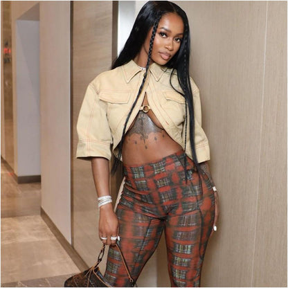 Hot girl jacket crop top women s top image 3