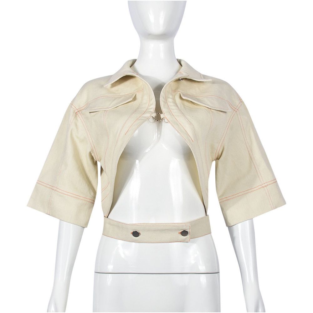 Hot girl jacket crop top women s top