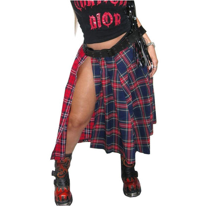 Spliced contrasting plain skirt for women image 5