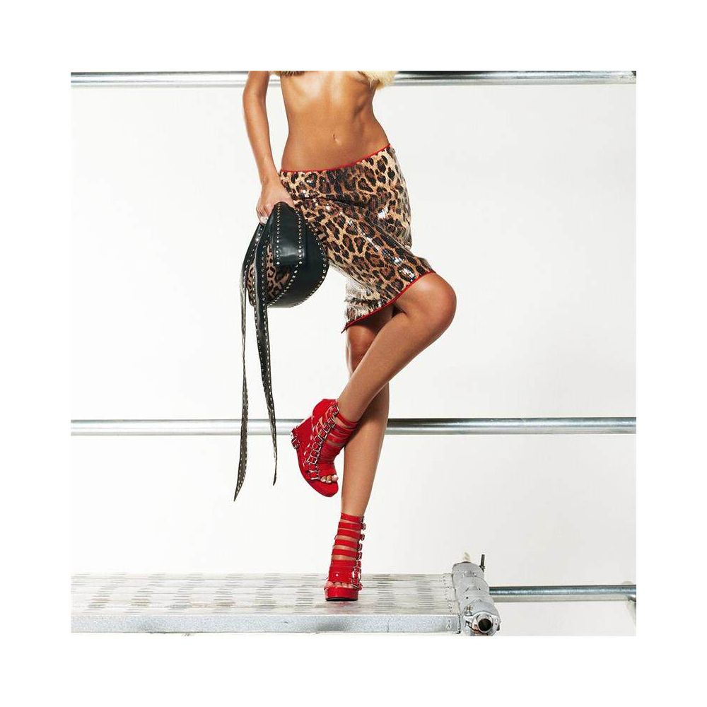 Sexy and trendy spicy girl women s leopard print bead new product fashionable and personalized outdoor short stretch double layer skirt for women image 4