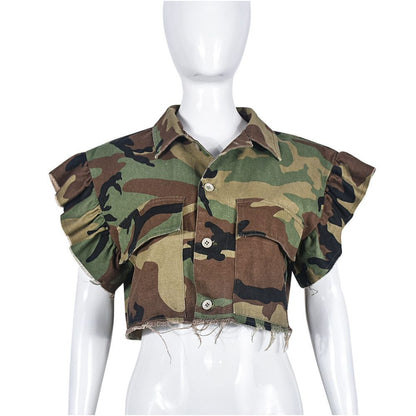 camouflage midi skirt