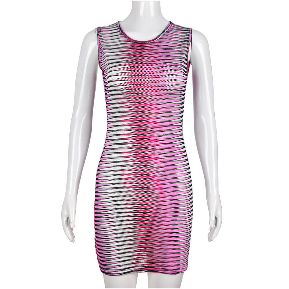 Gradient Mesh Perspective Dress Summer Women s Short Skirt Personalized Ultra Thin Dress image 5
