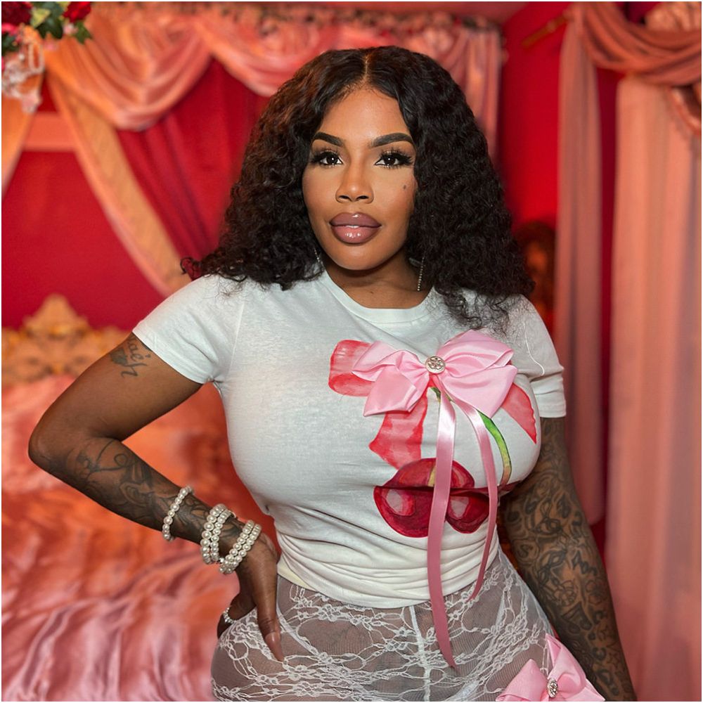 Product Personalized Printed Round Neck Bow Three Dimensional Decoration Spicy Girl Ultra Short T shirt for Women image 4