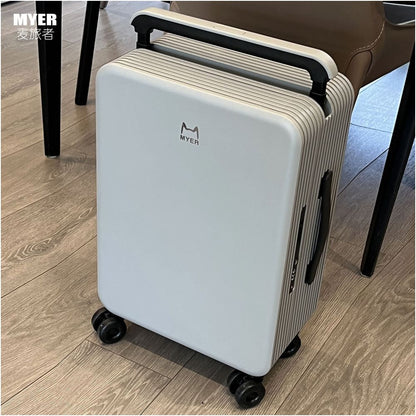 MYER High end Luggage Female 20 inch 2025 New High Beauty Dopamine Color Wide Trolley Case Student Travel Case image 2