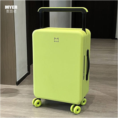 MYER High end Luggage Female 20 inch 2025 New High Beauty Dopamine Color Wide Trolley Case Student Travel Case image 4