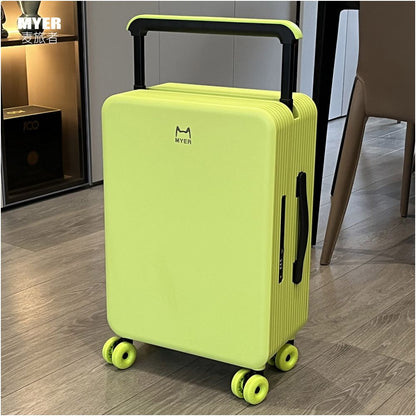 MYER High end Luggage Female 20 inch 2025 New High Beauty Dopamine Color Wide Trolley Case Student Travel Case image 5