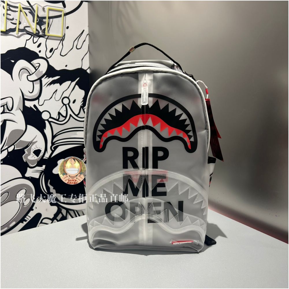 SprayGround transparent backpack unisex British style backpack SG counter genuine backpack image 0