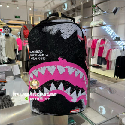 SprayGround transparent backpack unisex British style backpack SG counter genuine backpack