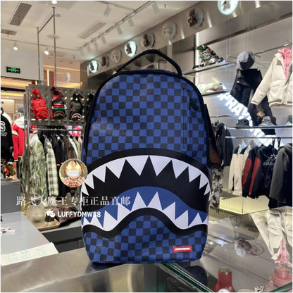 SprayGround transparent backpack unisex British style backpack SG counter genuine backpack