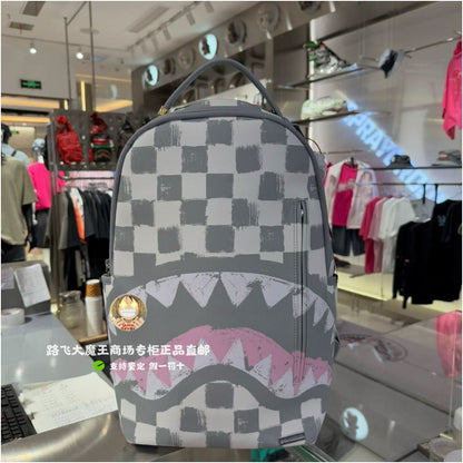 SprayGround transparent backpack unisex British style backpack SG counter genuine backpack