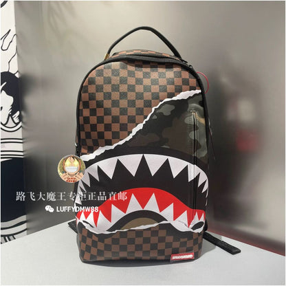 SprayGround transparent backpack unisex British style backpack SG counter genuine backpack