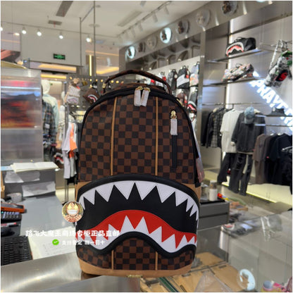 SprayGround counter genuine new 25 shark mouth backpack for male and female students SG transparent bag image 4