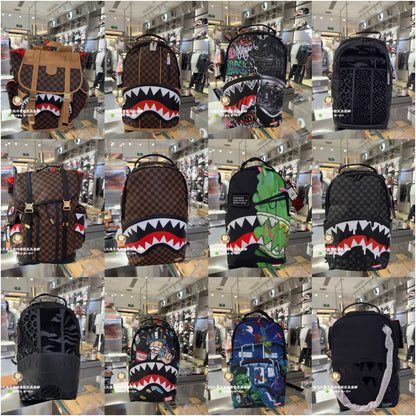 SprayGround counter genuine new 25 shark mouth backpack for male and female students SG transparent bag image 0