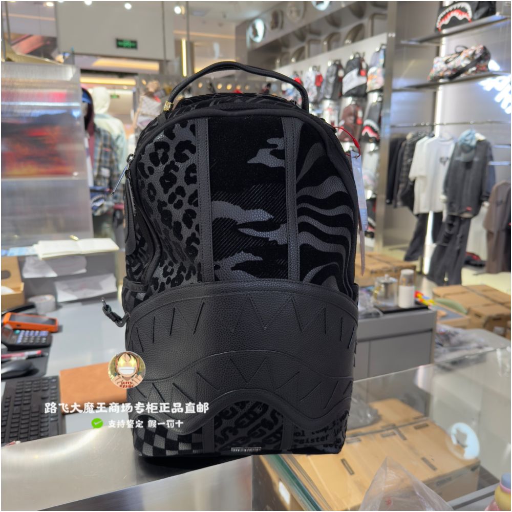 SprayGround counter genuine new 25 shark mouth backpack for male and female students SG transparent bag